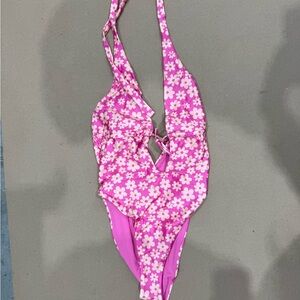 Pink Floral  Swimsuit